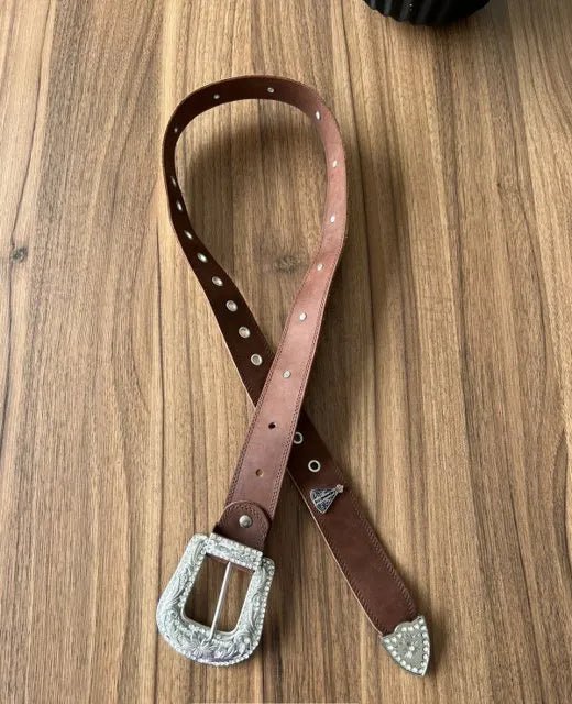 Cinto - Couro Horse Nescau/Pingente Padroeira