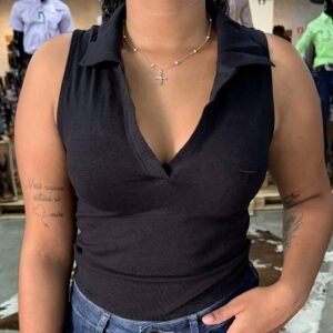 Regata Polo Feminina Moiadeiros Preto