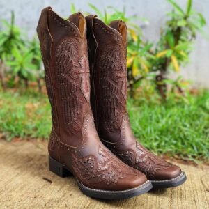Bota Texana Feminina Goyazes Dallas Tabaco