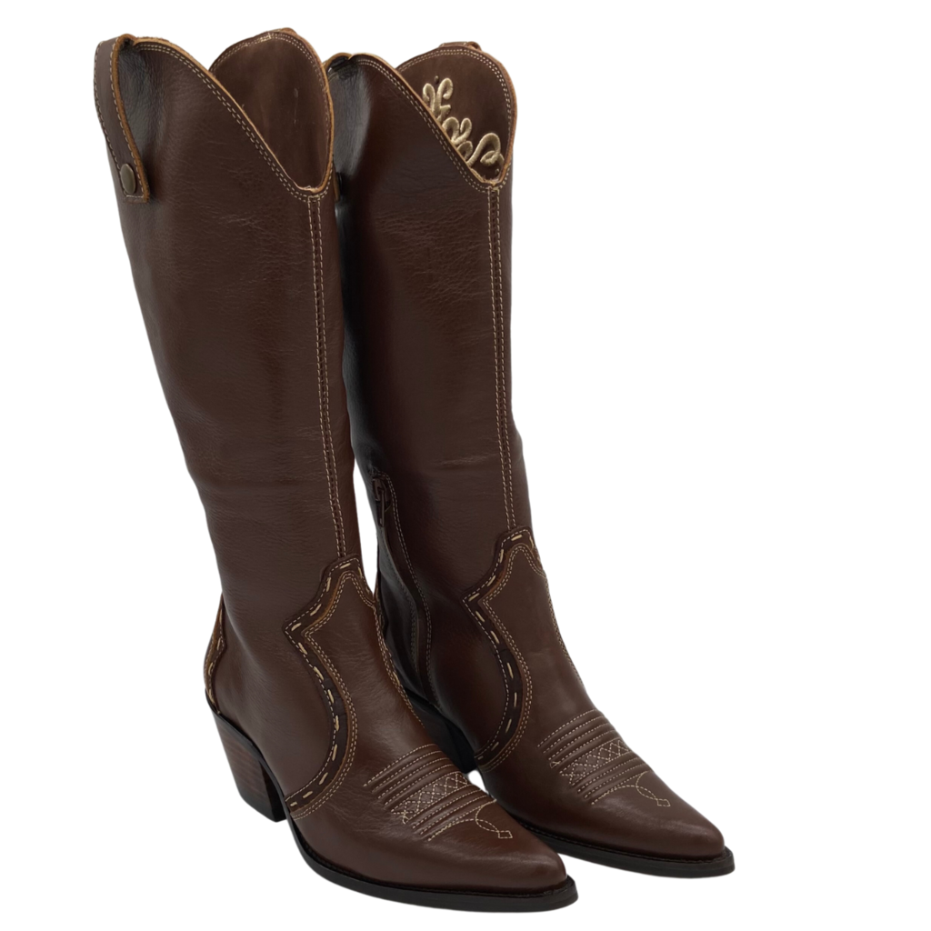 Bota Fem West Country Bico Fino Amarula - Imagem 4