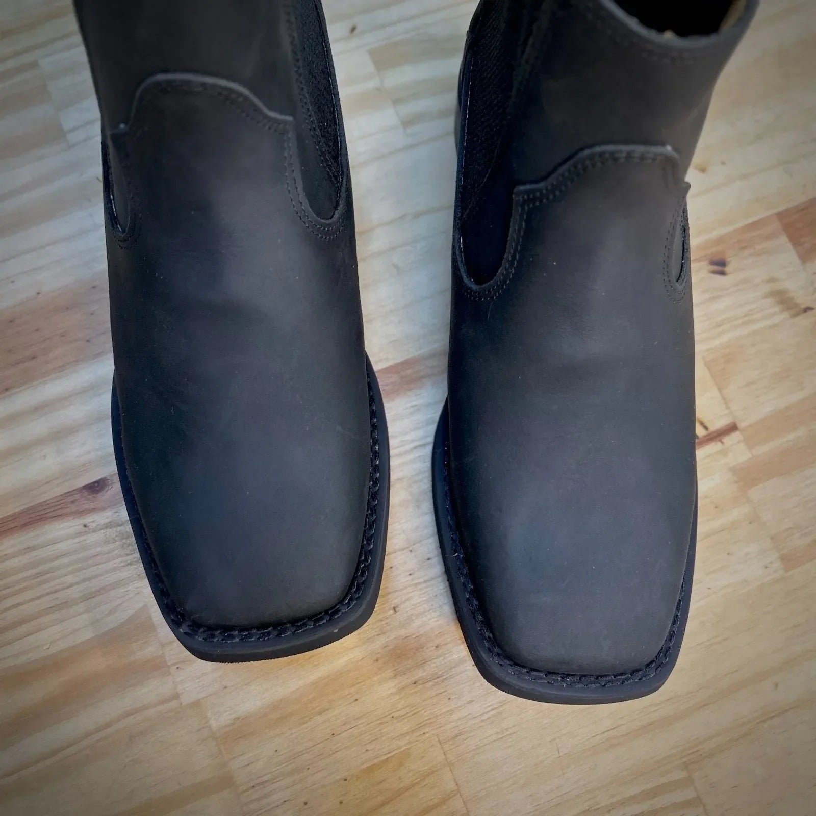 Botina Casca de Bala - Couro Crazy Horse Preto - Imagem 7