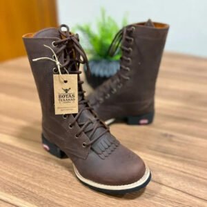 Coturno - Horse Cappuccino/Sem Bordado (Bico Redondo)