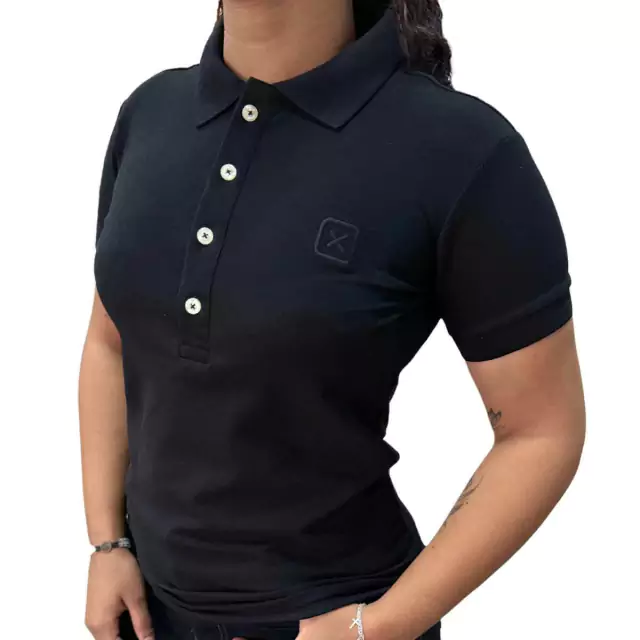 Camiseta Polo Feminina Txc Preta - Imagem 2