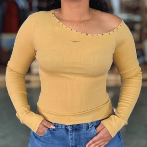 Camiseta Moiadeiros Fem Amarilo Estrela