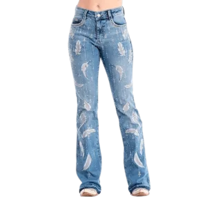 Calça Jeans Feminina Zenz Western Milk