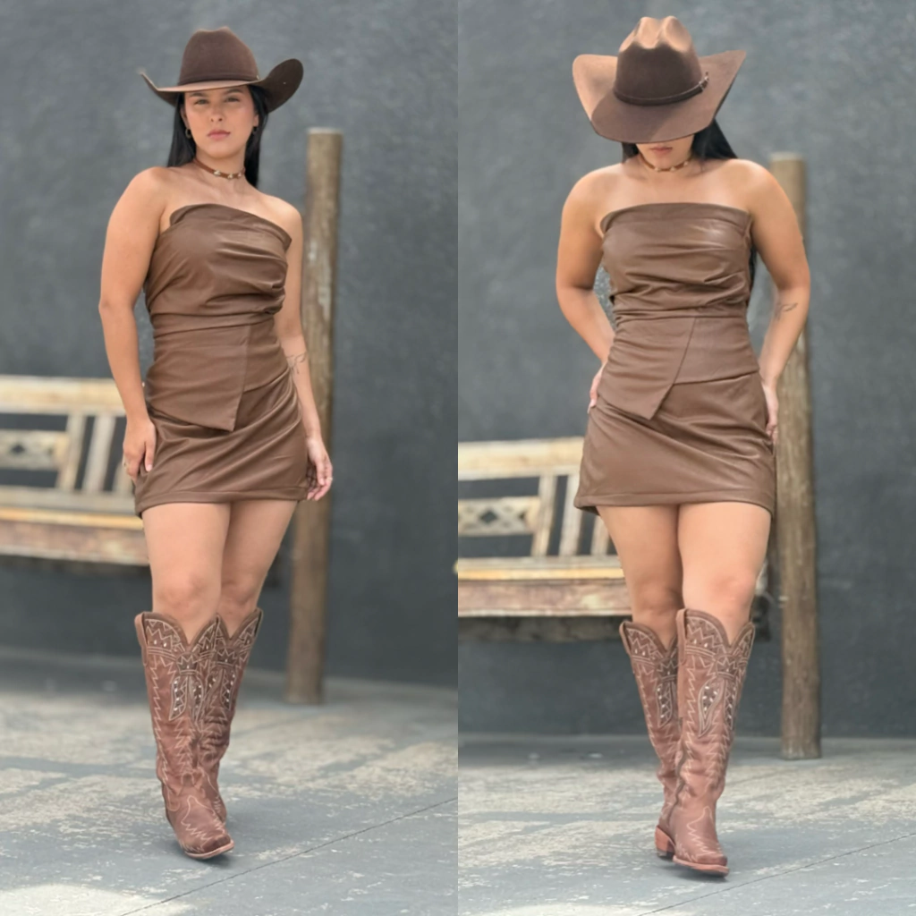 Conjunto Courino Class Marrom