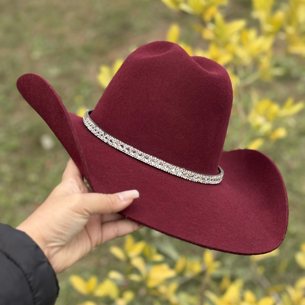 CHAPÉU PRALANA ARENA FELT ABA 11 - VINHO COM STRASS